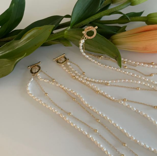 Luxurious Double Layer Pearl Close beade Double Layered Pearl Necklace