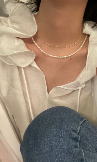 Luxurious Double Layer Pearl Close beade Double Layered Pearl Necklace