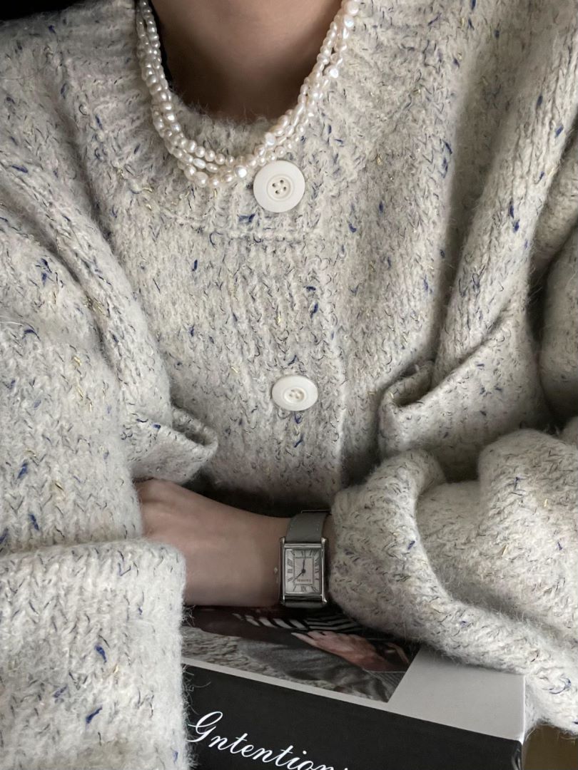 Pulldown Trinity Layer Beaded Baroque Pearls stunning Necklace Ripples