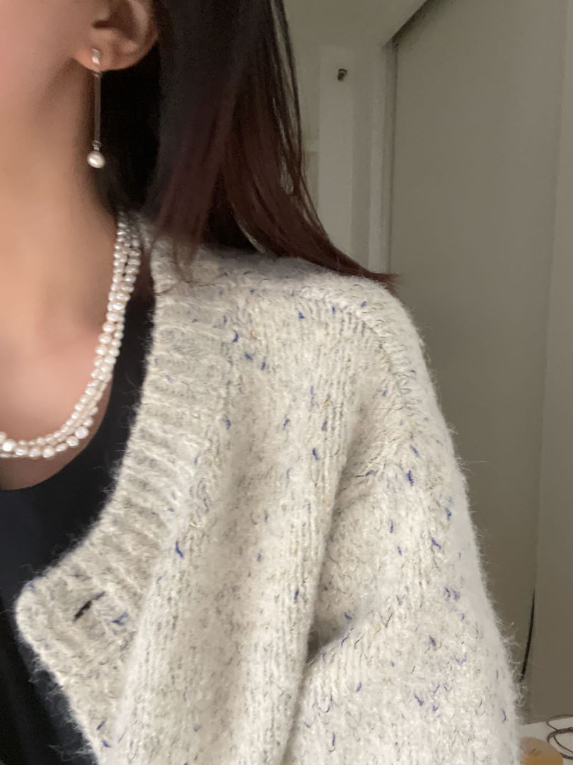 Pulldown Trinity Layer Beaded Baroque Pearls stunning Necklace Ripples