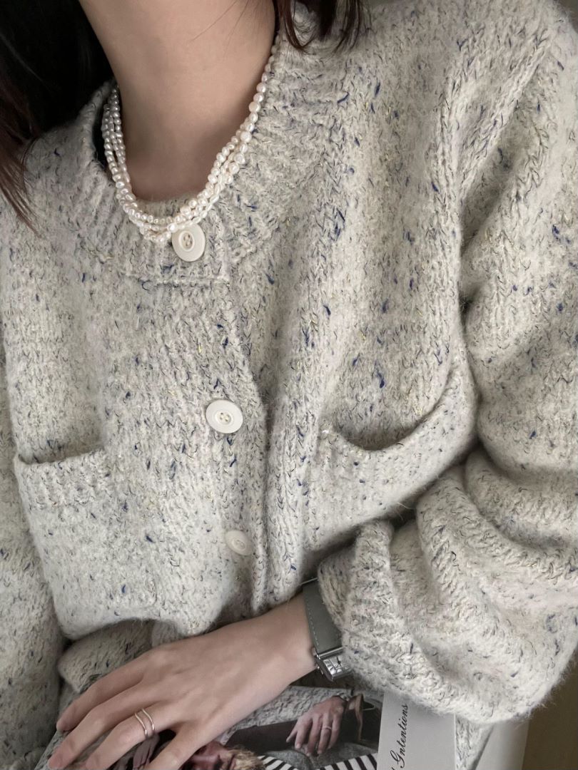 Pulldown Trinity Layer Beaded Baroque Pearls stunning Necklace Ripples