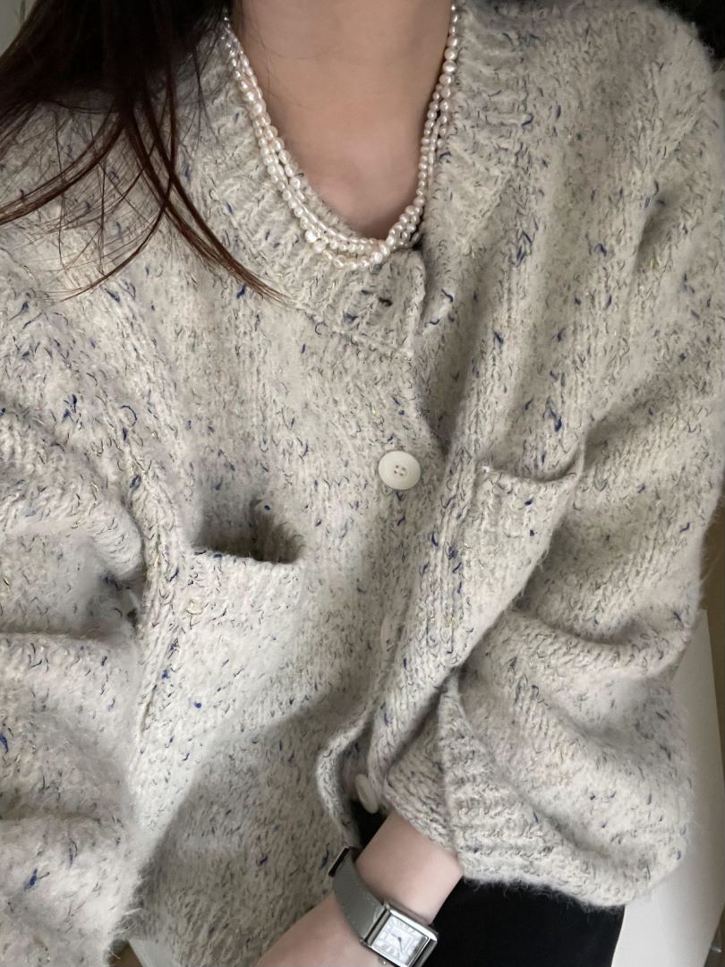 Pulldown Trinity Layer Beaded Baroque Pearls stunning Necklace Ripples