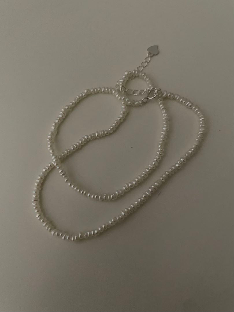 Tiny Silver Bead Mini freshwaters custom luxury vintage pearl Necklace