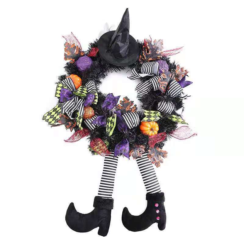 Halloween garland door hanging wreath