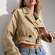 Cropped trench coat