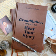 I Want to Hear Your Story. Dad, mom, Grandpa leather notebook