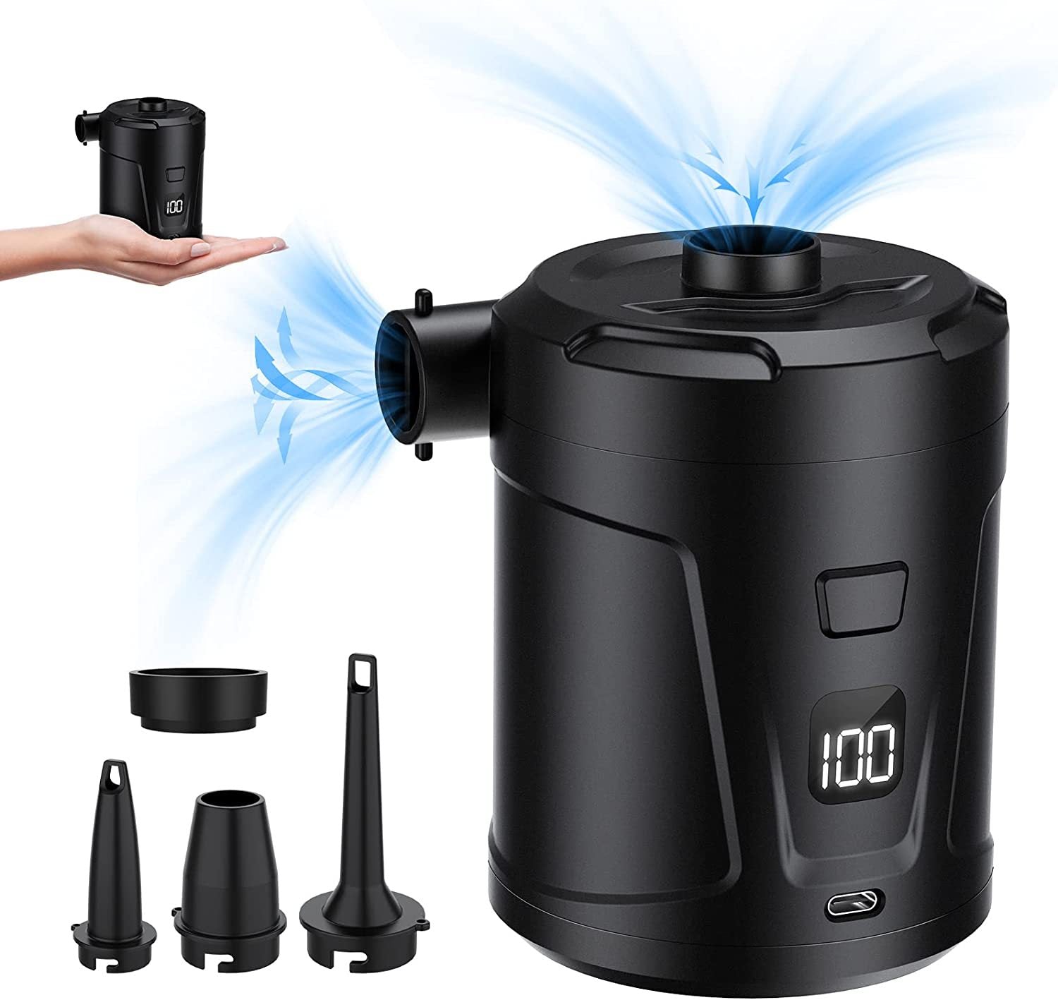 Wireless portable electric outdoor air pump