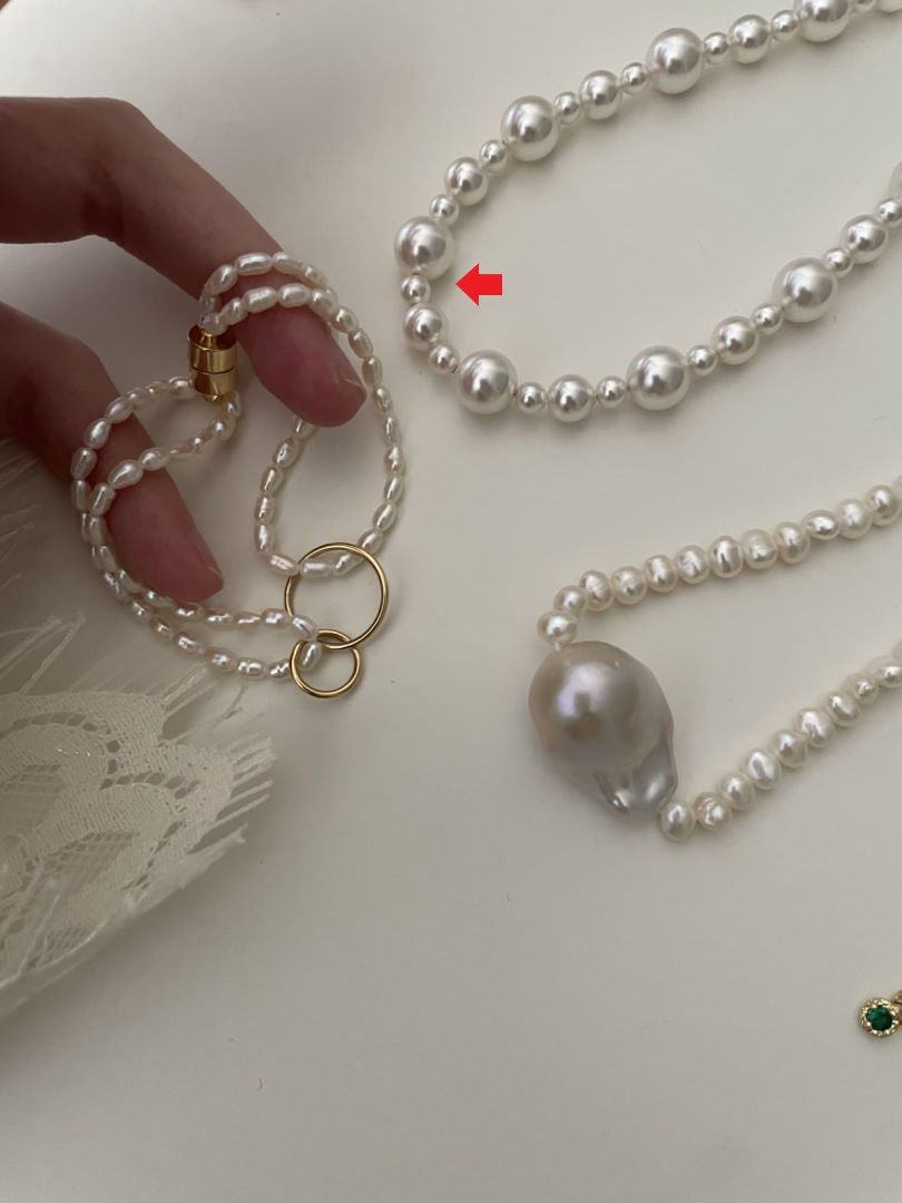Mixed Pearl Strand Necklace Swarovski Pearls Classic Assorted Necklace