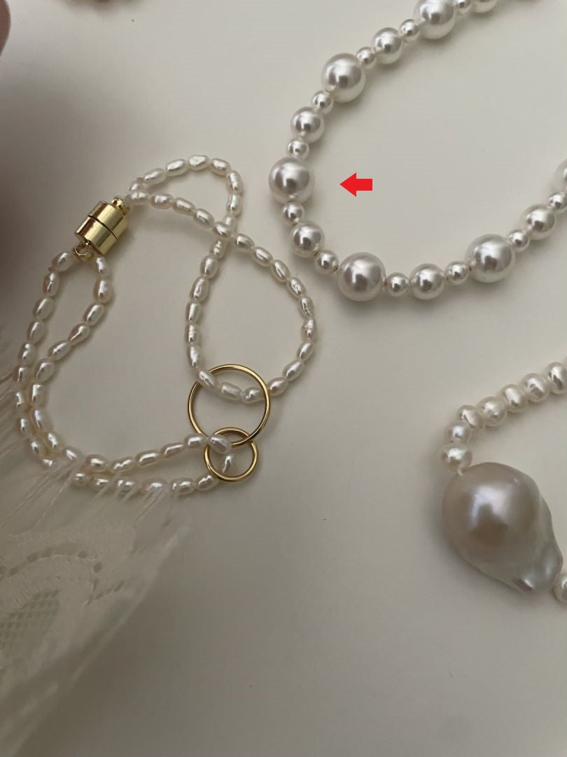 Mixed Pearl Strand Necklace Swarovski Pearls Classic Assorted Necklace