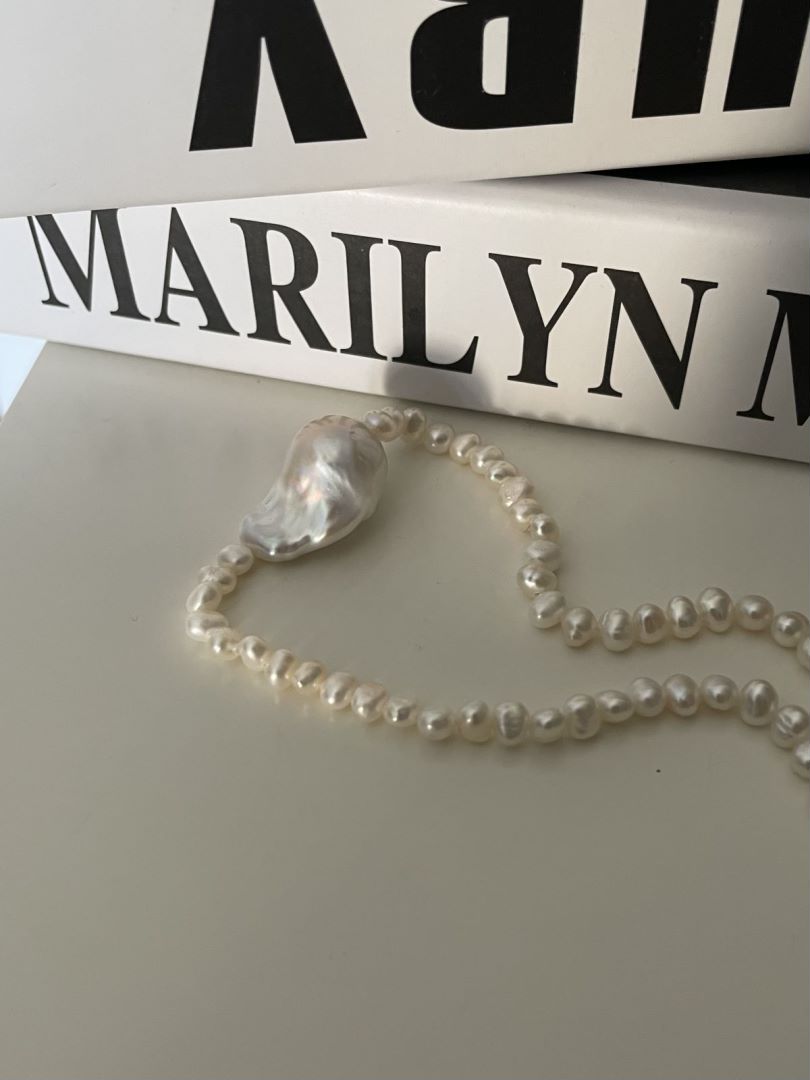 Women body charm Baroque pearl Pendant drop glamour necklace of 38 5cm