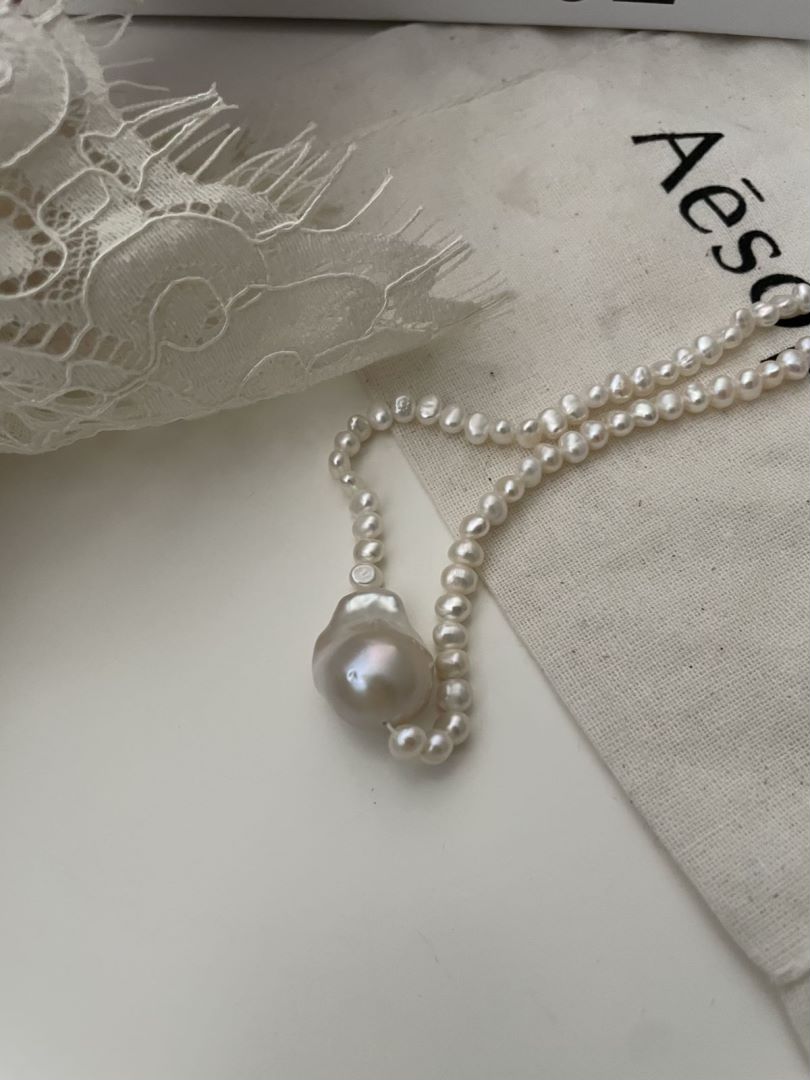 Women body charm Baroque pearl Pendant drop glamour necklace of 38 5cm