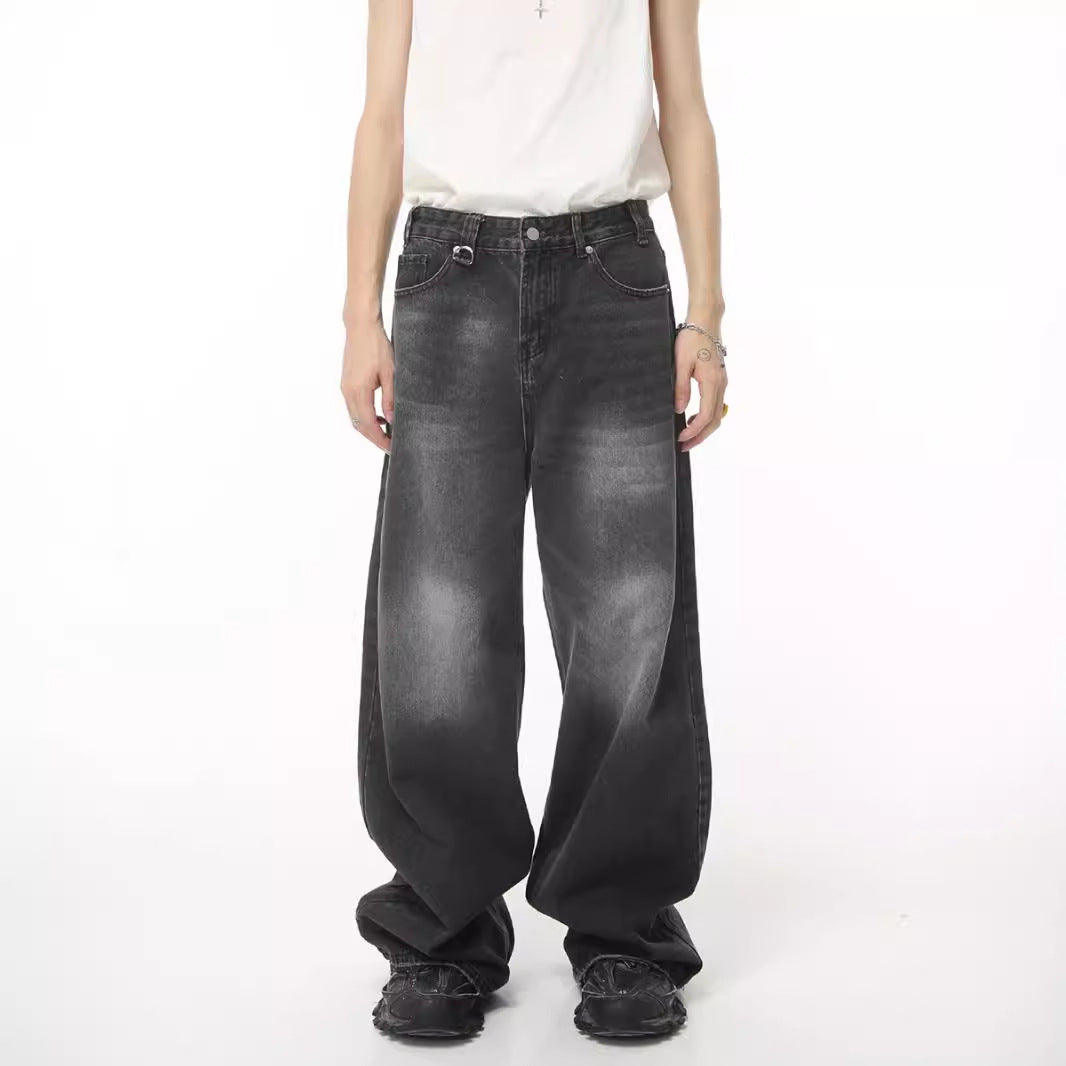 Vintage wide-leg floor-length jeans
