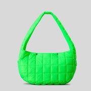 Large capacity quilted cotton-padded bag niche Ring-lattice diagonal dumpling bag Fashion bubble cloud bag