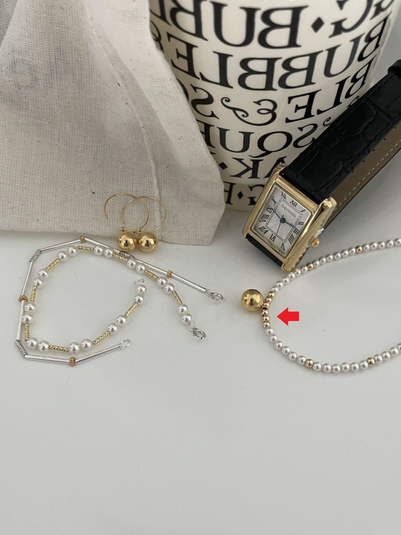 Swarovski shining flawless luster tiny rice pearls 14k solid gold bead