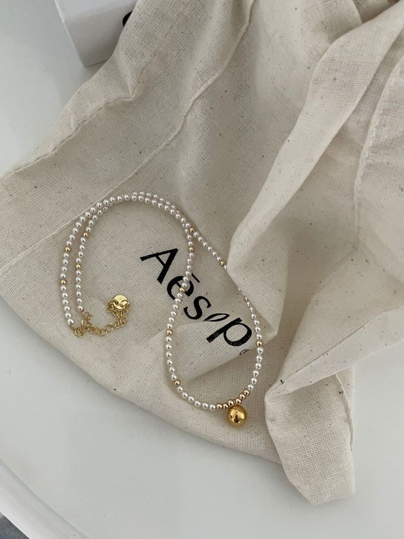 Swarovski shining flawless luster tiny rice pearls 14k solid gold bead