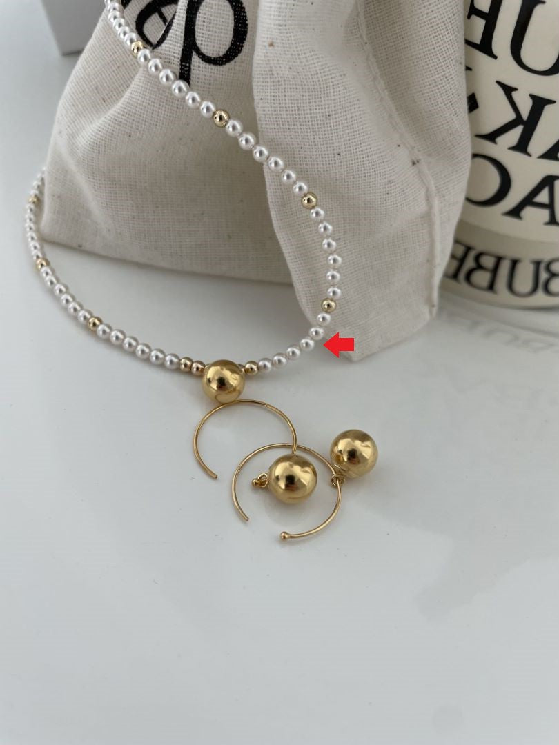 Swarovski shining flawless luster tiny rice pearls 14k solid gold bead