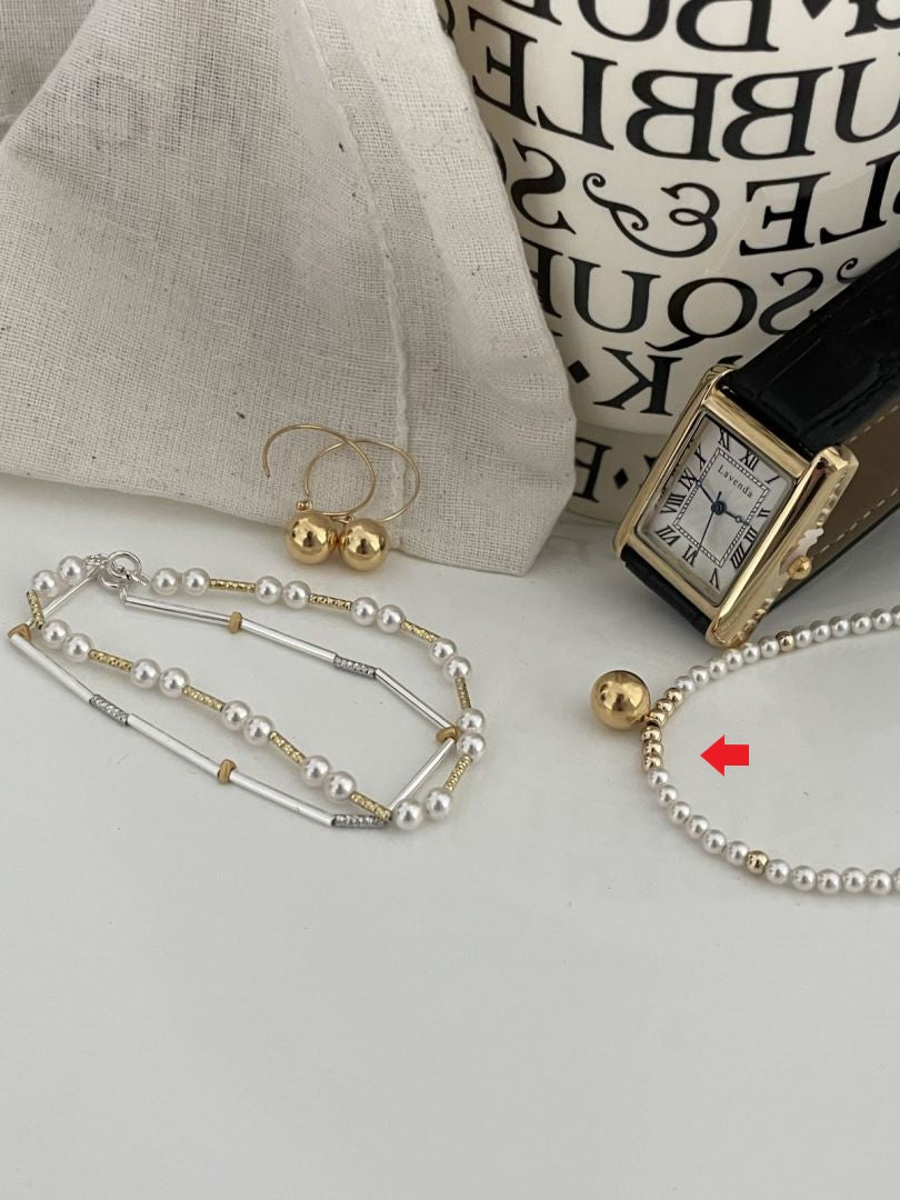 Swarovski shining flawless luster tiny rice pearls 14k solid gold bead