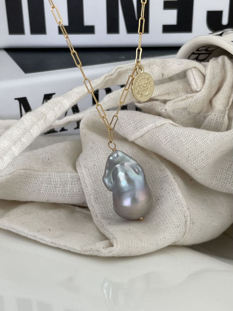 Natural Silvers Baroque Gold Freshwater Pearls pendant romantics gifts 