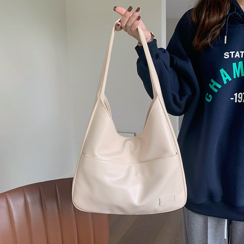 Large capacity bags Female autumn and winter new fashion simple commuter underarm shoulder bag student class Tote bag