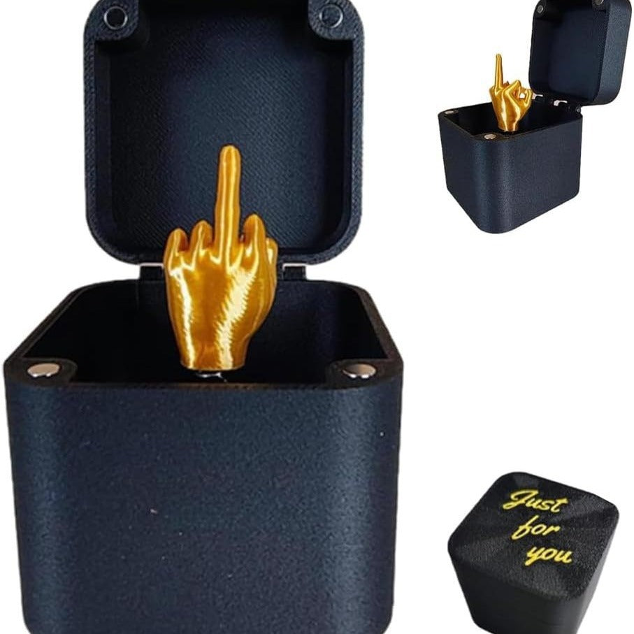 Christmas Interesting Prank Gift Middle Finger In Box Christmas Box Fu ...