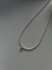 Grey Pearl Vintage Chunky Faux Pearl Luxury Collars Necklace for Women