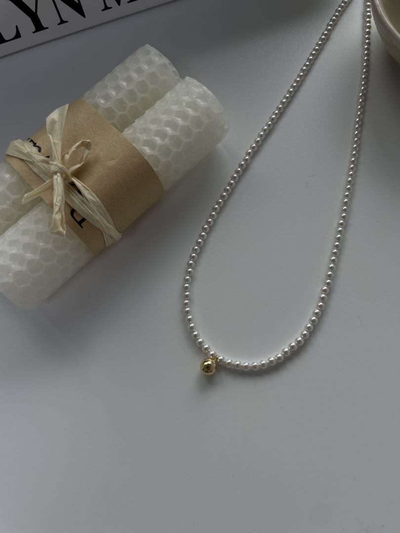 Grey Pearl Vintage Chunky Faux Pearl Luxury Collars Necklace for Women