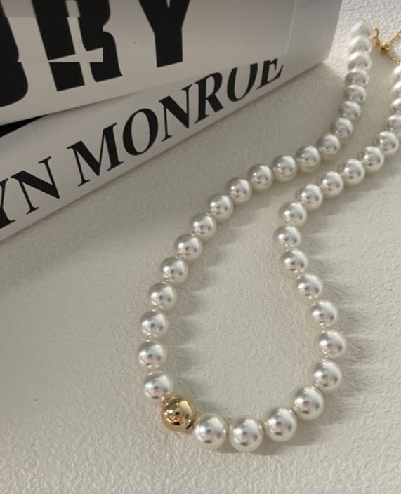 White and gold Imitations Necklace Luxury Chain Akoya Pearls Necklaces