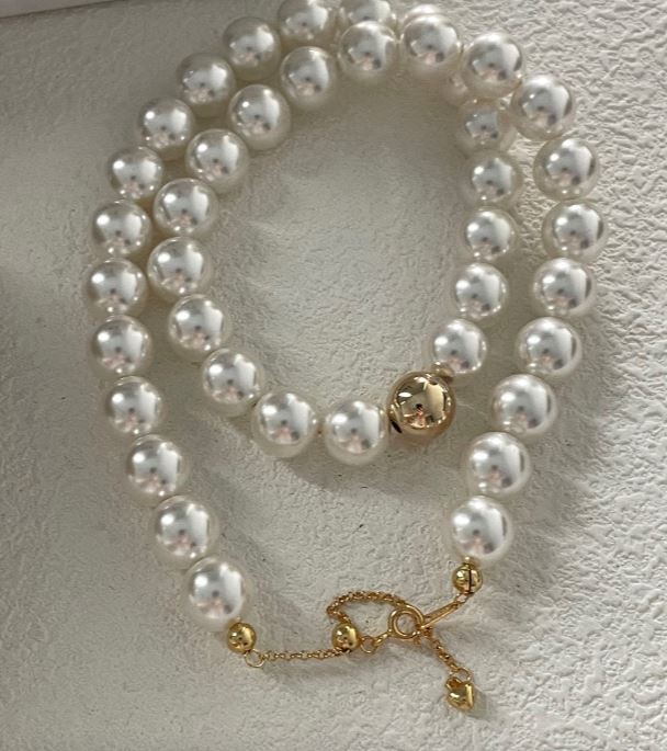 White and gold Imitations Necklace Luxury Chain Akoya Pearls Necklaces