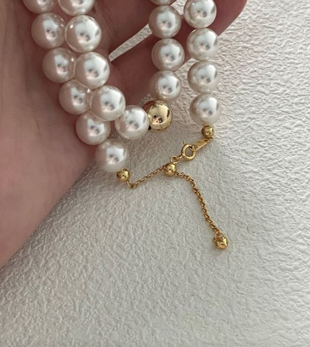 White and gold Imitations Necklace Luxury Chain Akoya Pearls Necklaces
