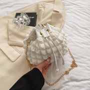 Bubble bag fashion pleated ladies soft crossbody bag
