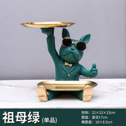 Creative wealth dog decoration Porch key storage tray Table candy dish home decor Housewarming