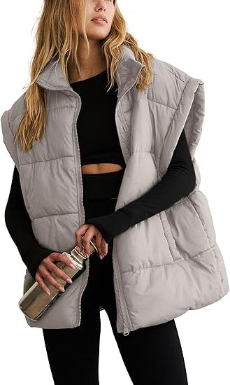 New women's solid color zipper quilted waistcoat temperament commuter coat