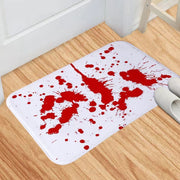 Scary Halloween blood footprints pumpkin floor mat home bathroom door diatom mud soft foot mat