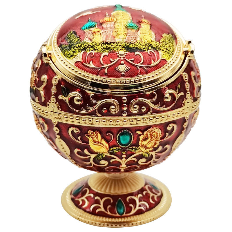 Creative ashtray with globe decoration