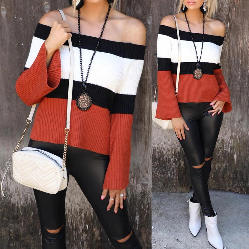 Slim knit pullover sweater