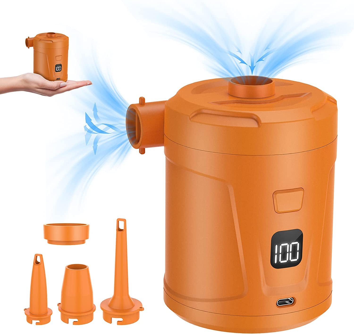 Wireless portable electric outdoor air pump