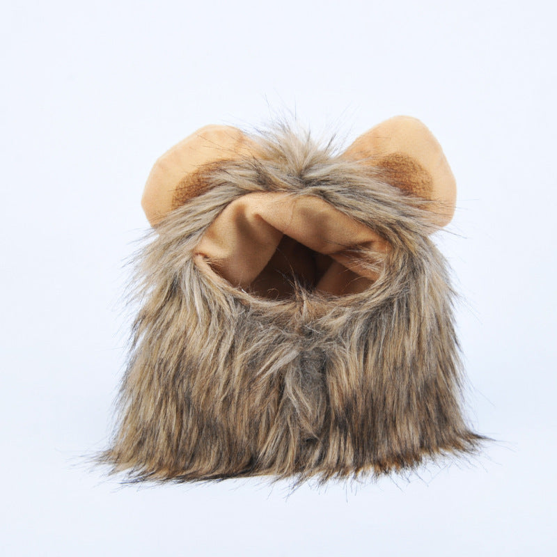 Cat wig head set lion head