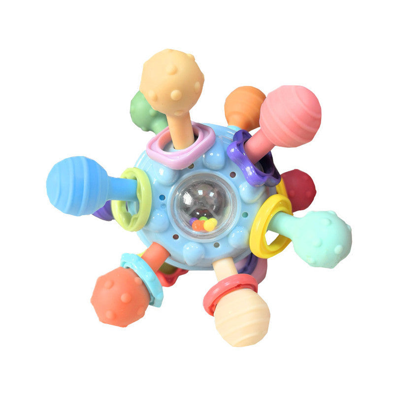 Baby Manhattan finger ball rattle atomic ball rotary ground rubber hand grip soothing soft rubber ball toy