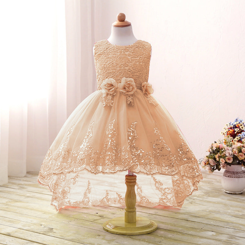 Lace Princess skirt flower dress Gauze dress