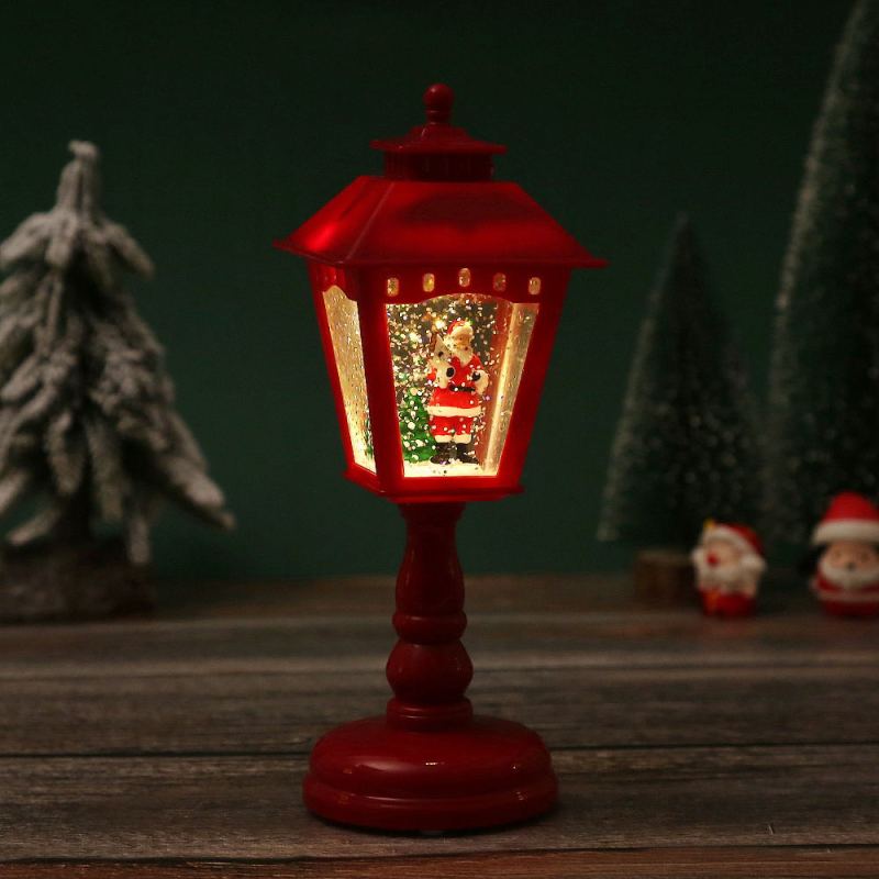 New Christmas decorations Crystal light Light table lamp with music snow light Christmas pendulum