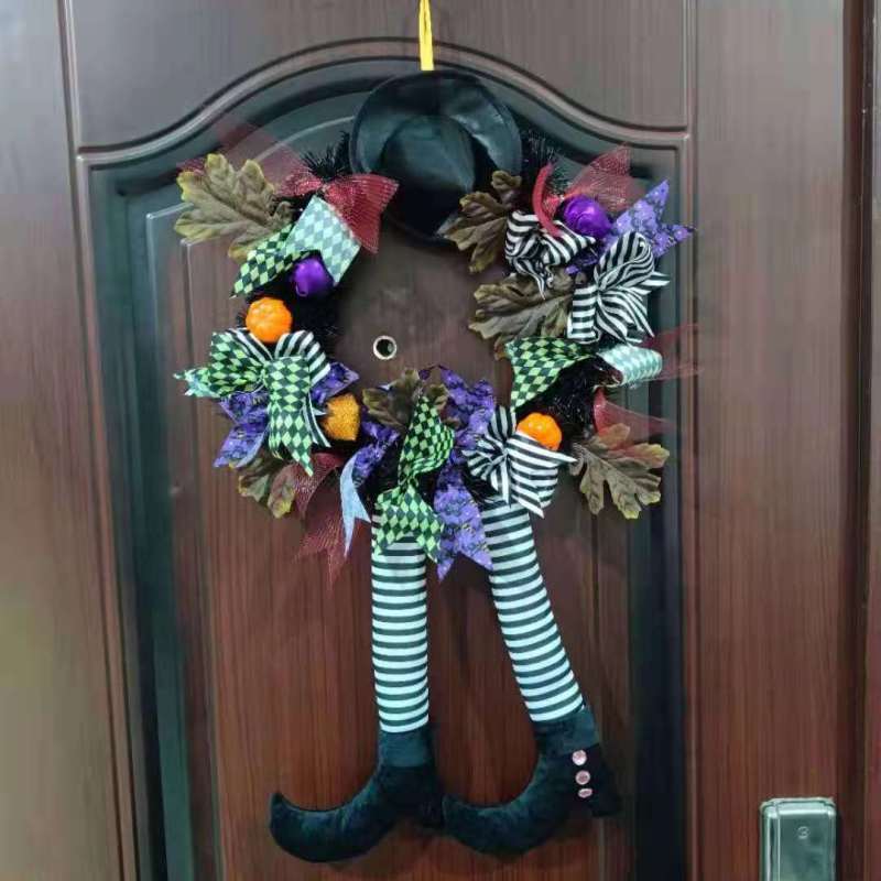 Halloween garland door hanging wreath