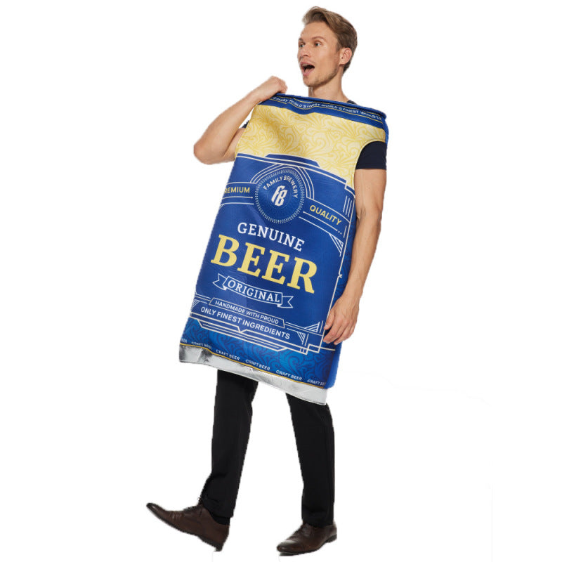 New Halloween can beer fun parody sponge costume party performance onesie