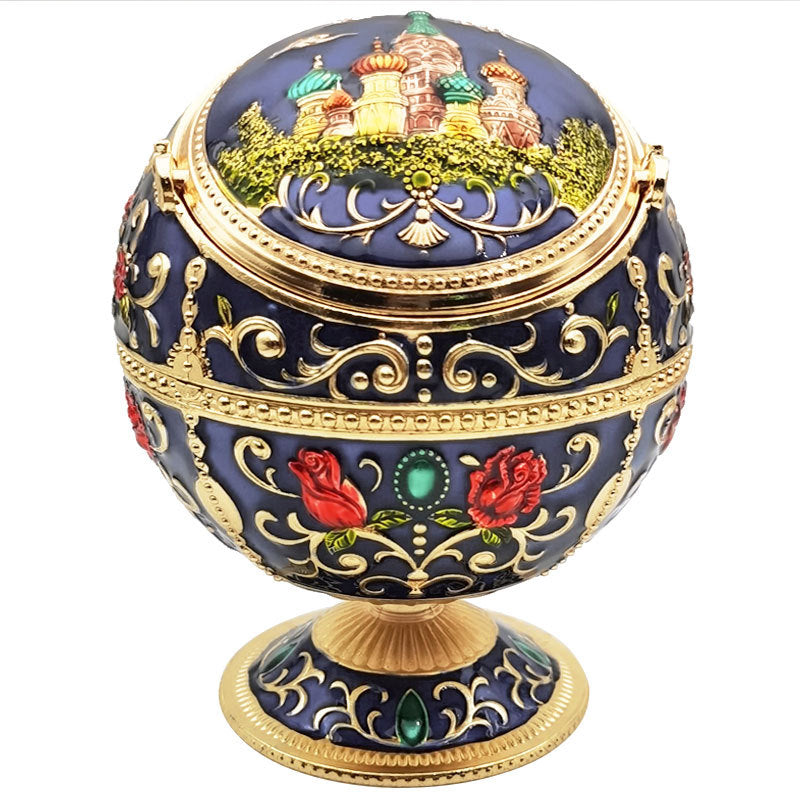 Creative ashtray with globe decoration