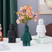 Human vase Ceramic vase Creative home decoration living room decoration Dry flower placement robot ceramics