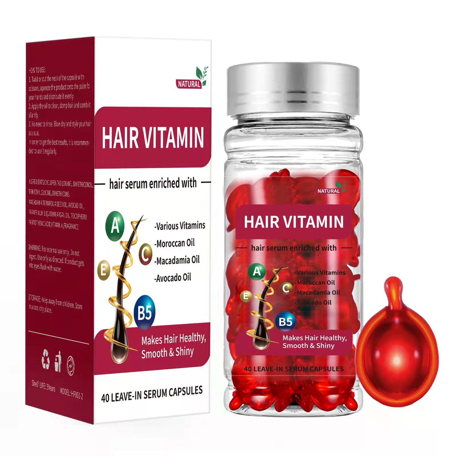 Hair care essential oil capsule