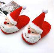 Autumn Winter Christmas children's home cotton slippers Santa couple family thick sole non-slip wooden floor cotton mop