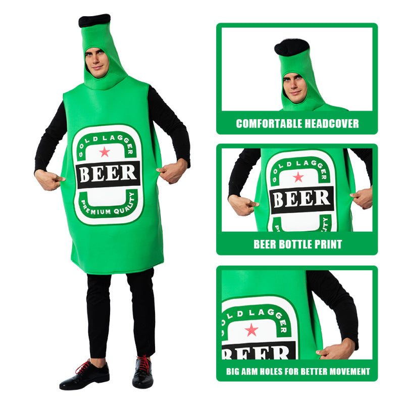 Halloween new beer costume adult costume party campus costumes fun stage costumes