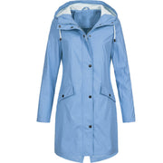 Outdoor mountaineering jacket women's long trench coat