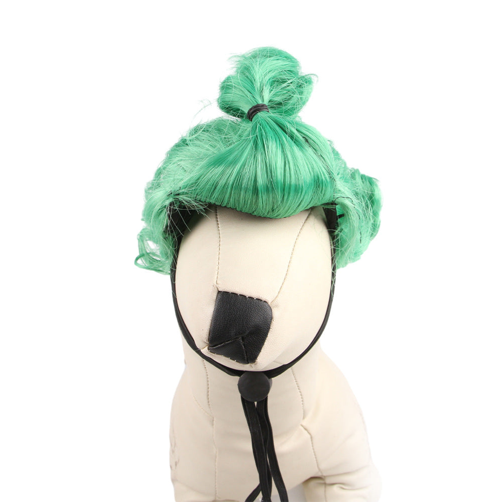 Pet wig Green Princess