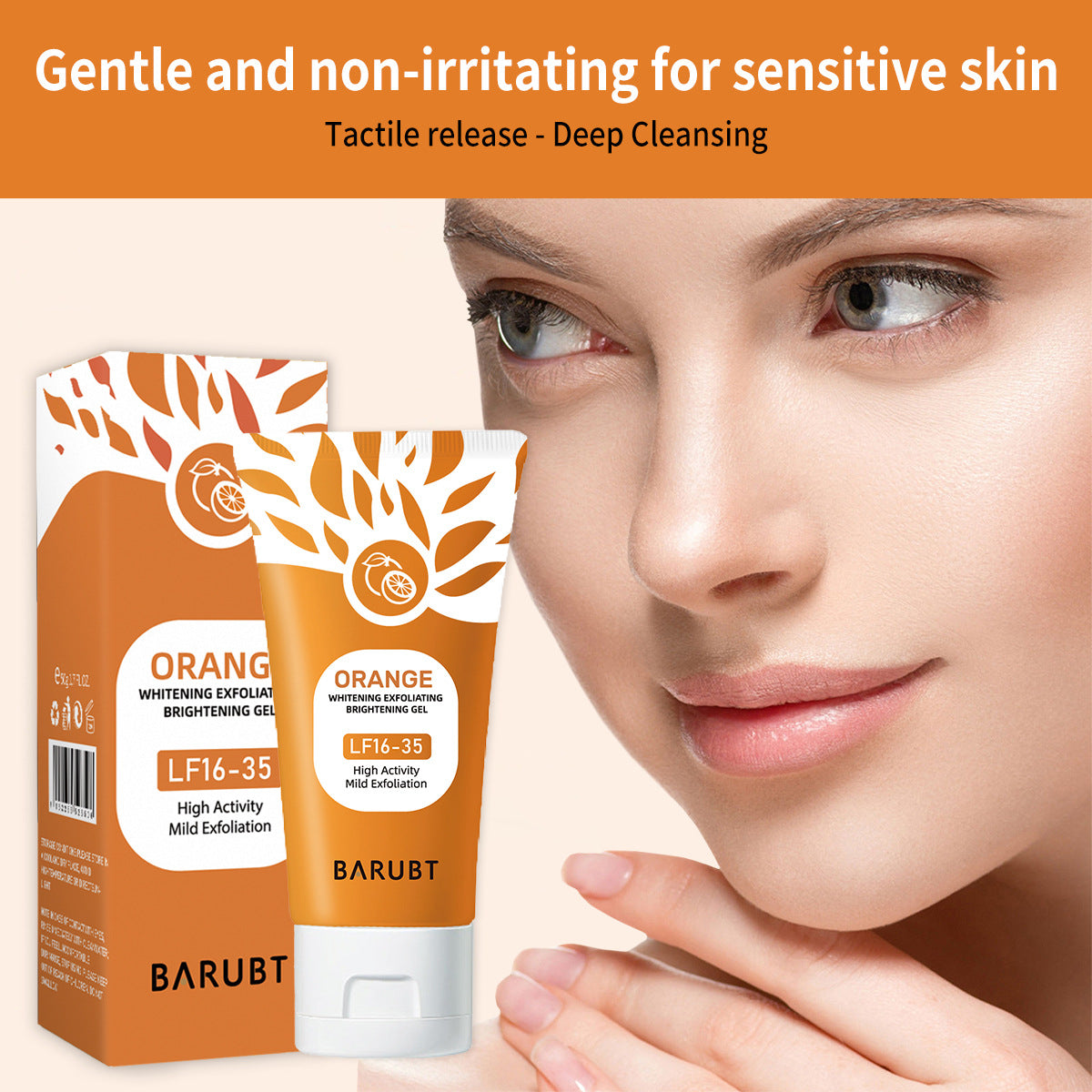 Orange Enzyme Exfoliating Gel Facial deep cleansing and moisturizing gentle mud